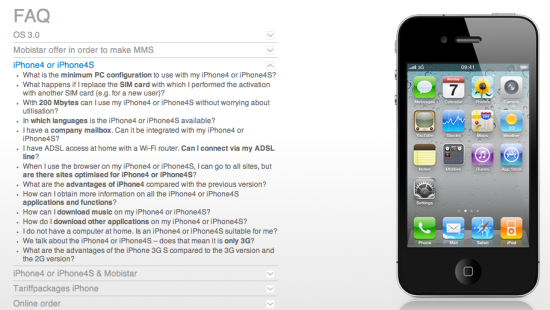 Mobistar iPhone 4S FAQ