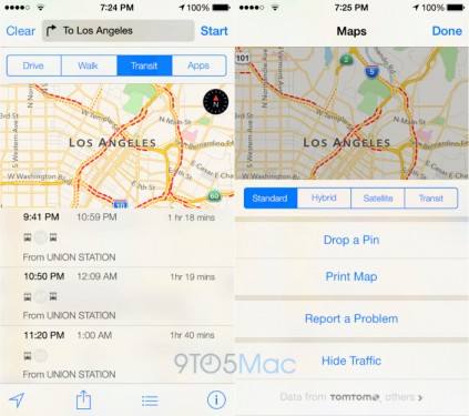 Concept par Michael Steeber des fonctionnalités de transport en commun dans l'application