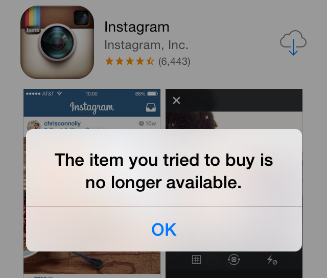 app store panne