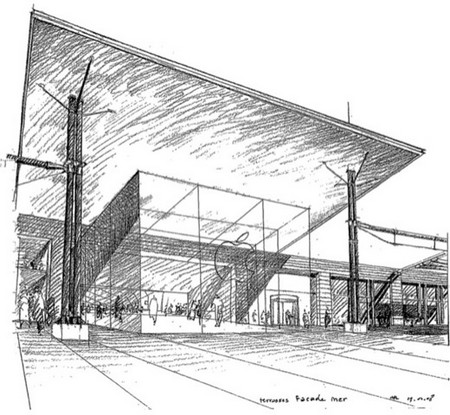 Une illustration du prochain Apple Store de Marseille. - © DR