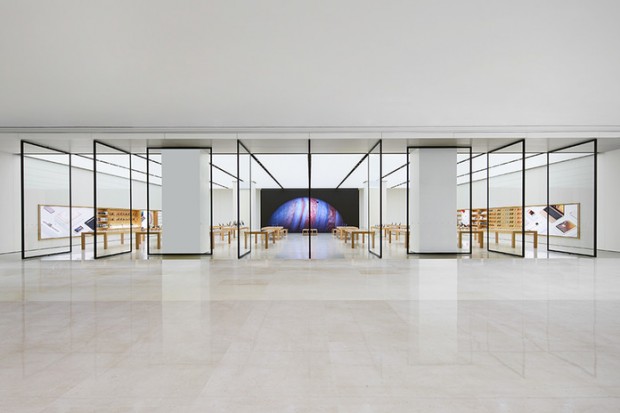 L'Apple Store de Nanning, en Chine, respectant les nouveaux codes esthétiques. - © Apple
