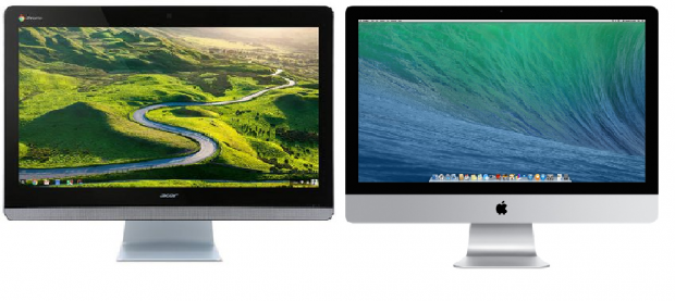 Comparaison des design de l'imac 27" et de l'ACER 24