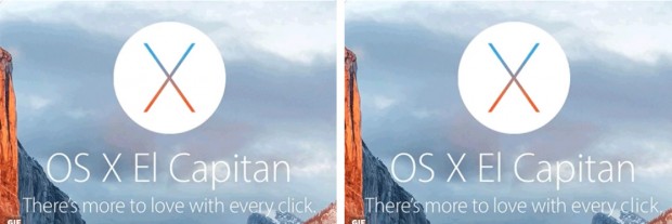 La version d'origine et celle modifiée, le "cl" est un petit peu plus écarté. - ® Apple