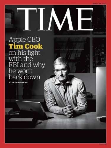 Tim Cook en Une du magazine Time. - © DR