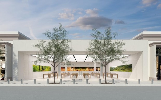 Le rendu 3D de l'Apple Store. - © DR