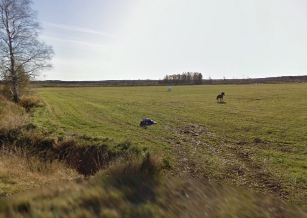 Etape 4, il finit par abandonner son cavalier au milieu du champ. - © Google