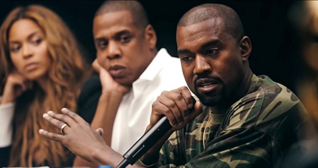 Beyoncé, Jay-Z et Kanye West. - © DR