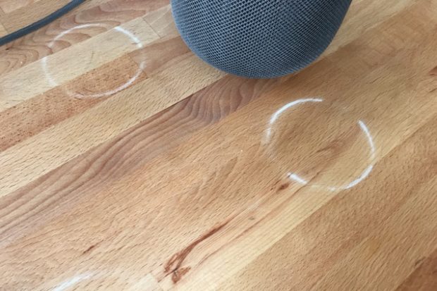 Homepod traces blanches