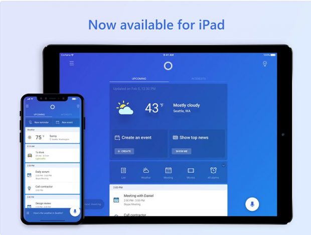 cortana ipad