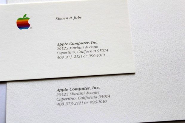 carte visite steve jobs ebay