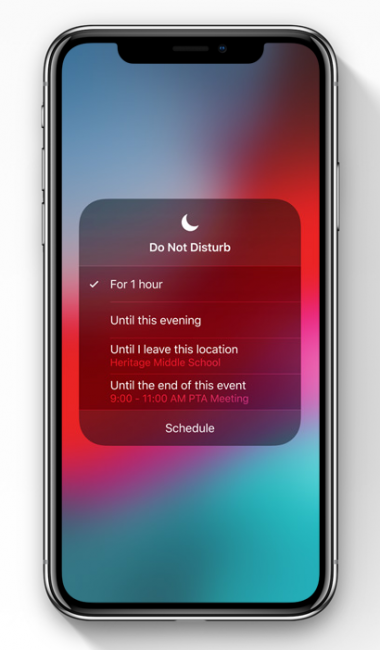 pas déranger ios12