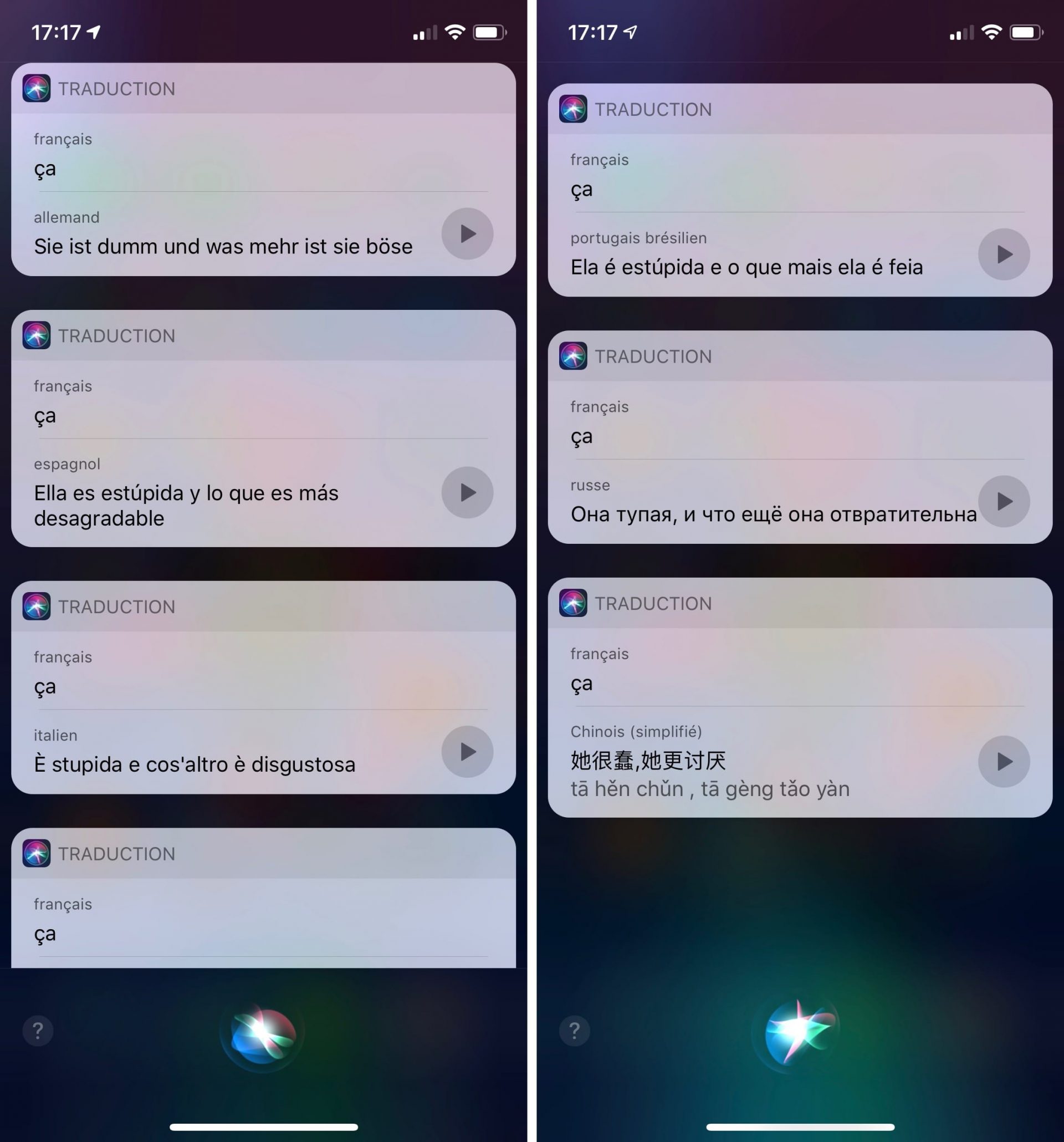 Chose Drole A Dire A Siri Siri a une bien drôle de façon de traduire le pronom “ça” - Belgium iPhone