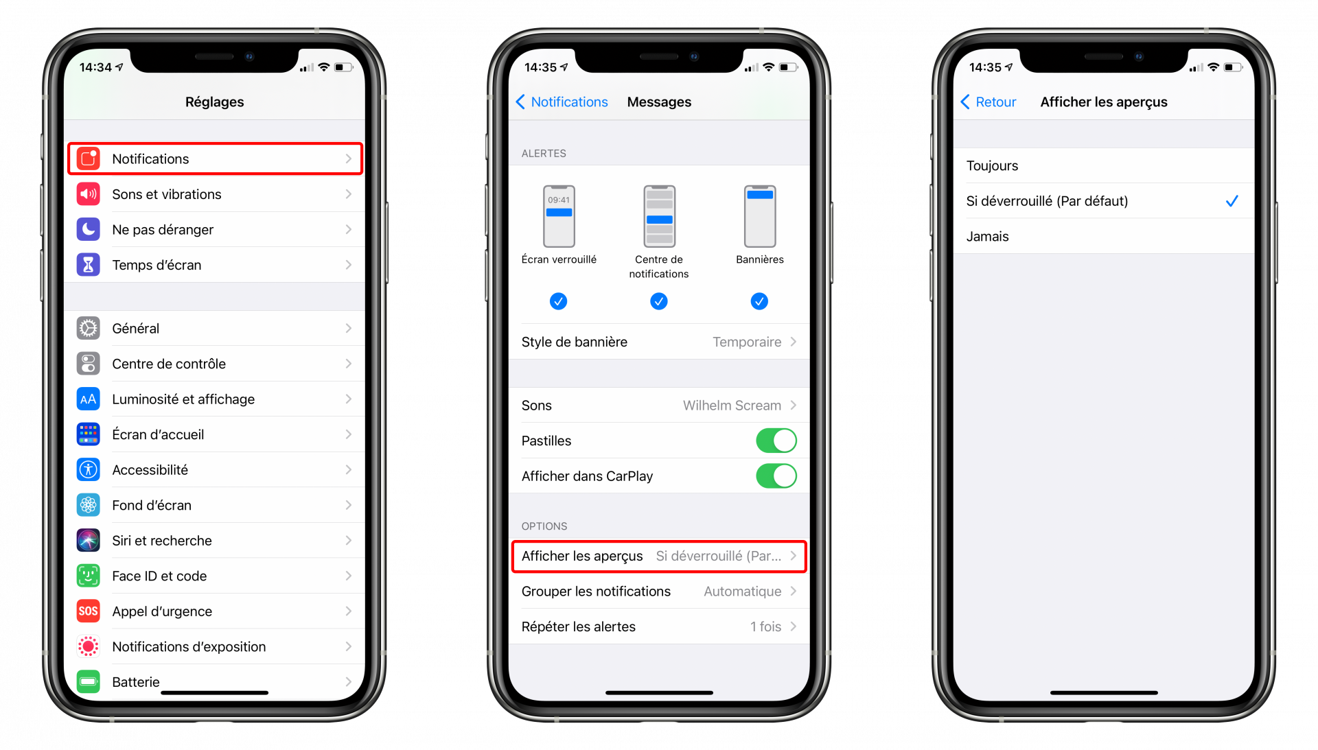 Comment masquer le contenu des notifications sur l’écran verrouillé de votre iPhone Belgium iPhone
