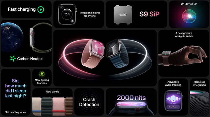 Apple Watch Series 9 officielles : plus rapides et autonomes, les